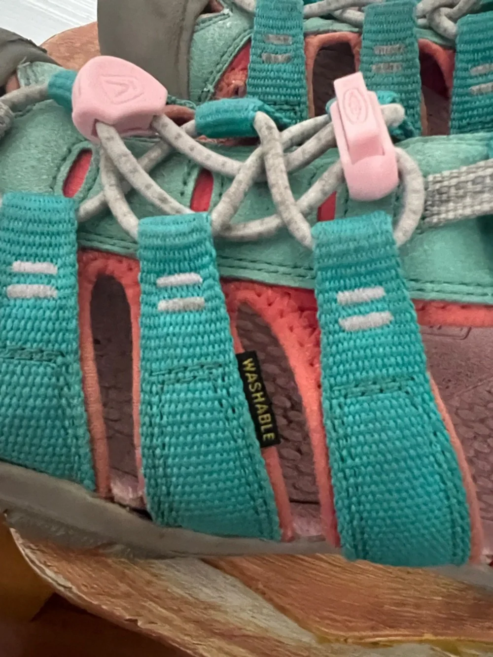 Keen Kids Teal and Coral Closed-Toe Sport Sandals